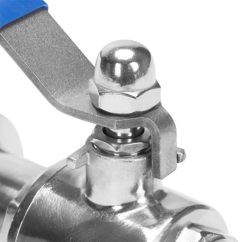 DERNORD 1.5" Tri-Clamp Ball Valve Stainless Steel 304,PTFE Lined. (1 inch Tube OD) - Image 2